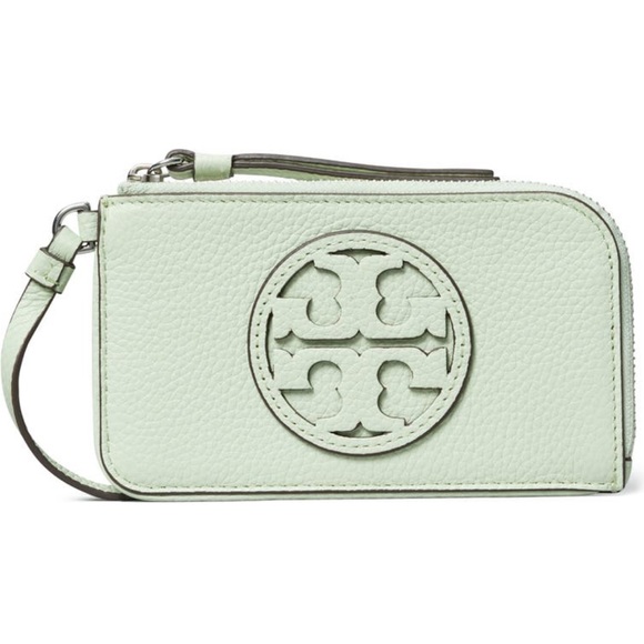 Tory Burch Miller Top Zip Leather Card Case - Picture 1 of 6